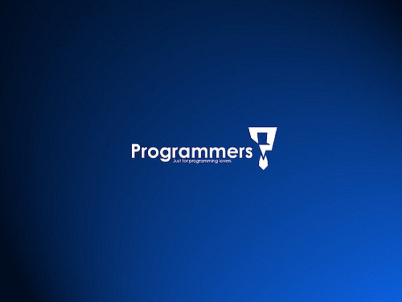 Programmers logo on blue