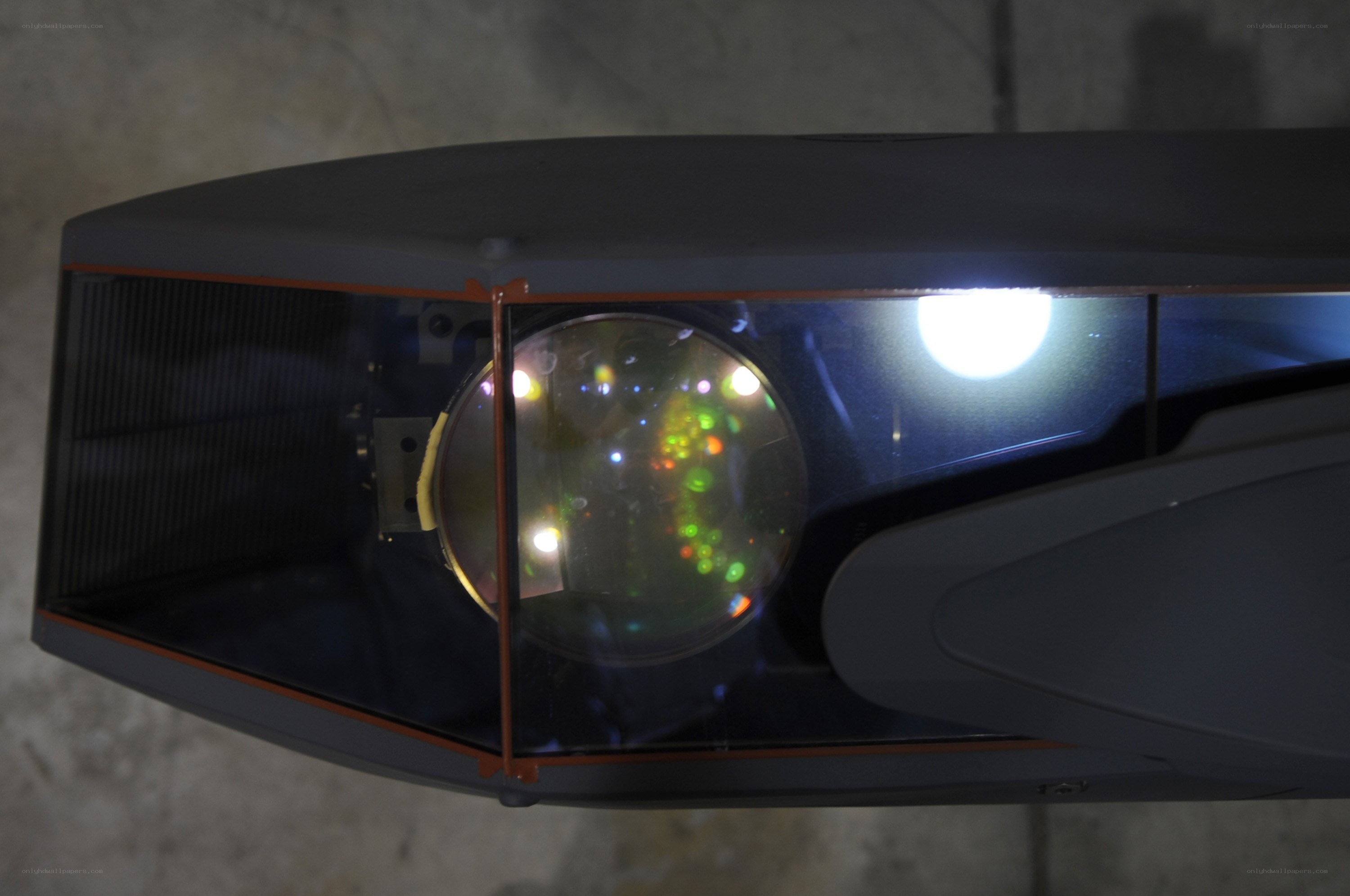projector lens with internal lights