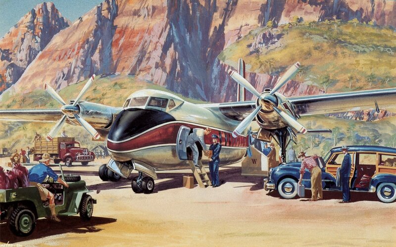 Propeller Airplane at Airfield