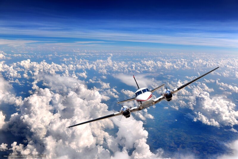 Propeller Airplane — Blue, Serene, Photograph