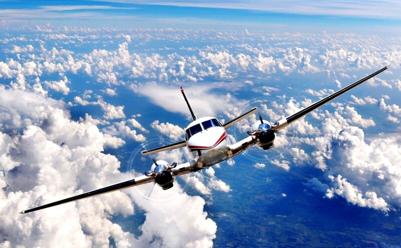 Propeller Airplane — Blue