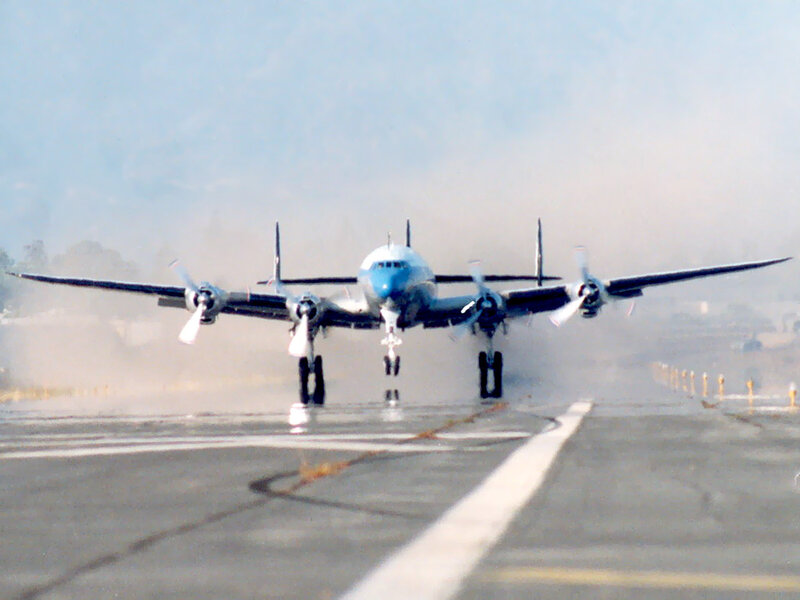 Propeller Airplane Landing