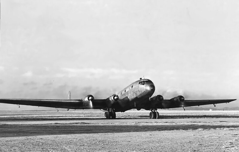 Propeller Airplane on Runway — Black