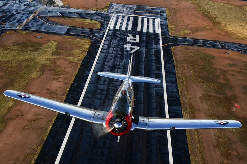 Propeller Airplane on Runway
