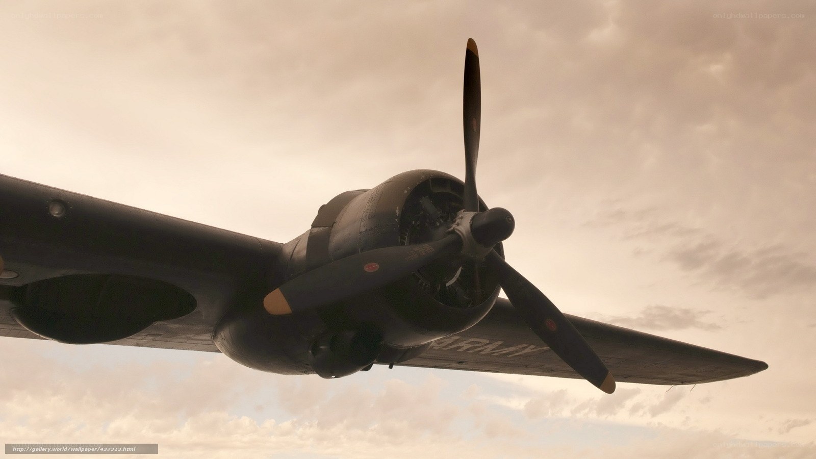 propeller plane in flight