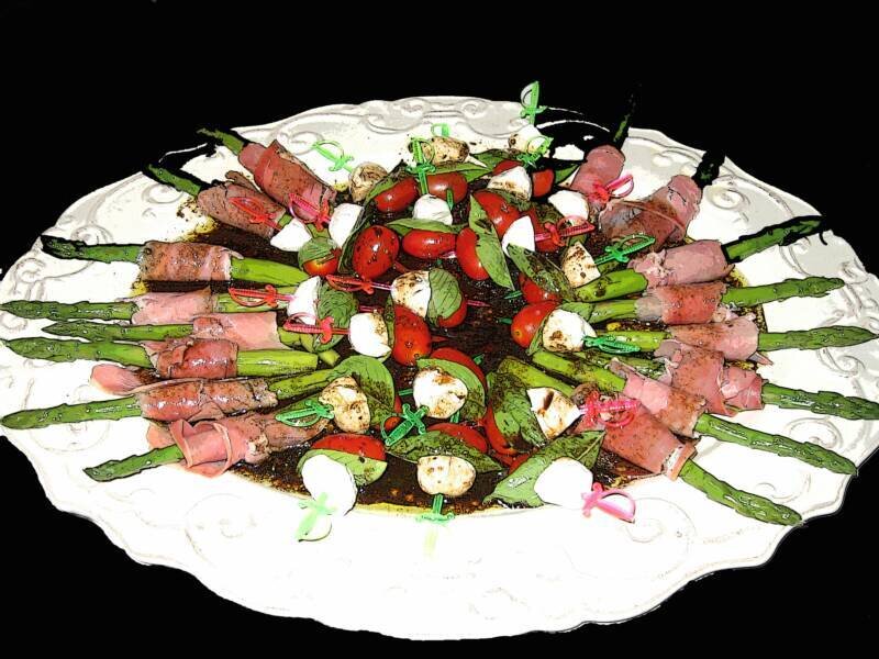 Prosciutto and asparagus appetizer