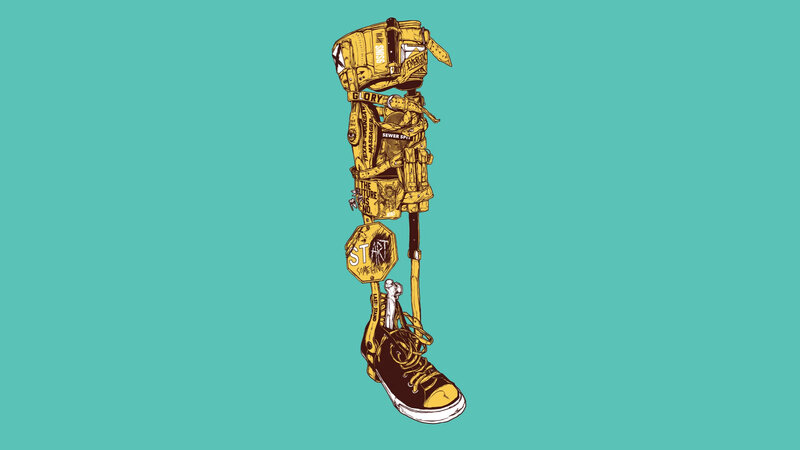 Prosthetic Leg with Gear