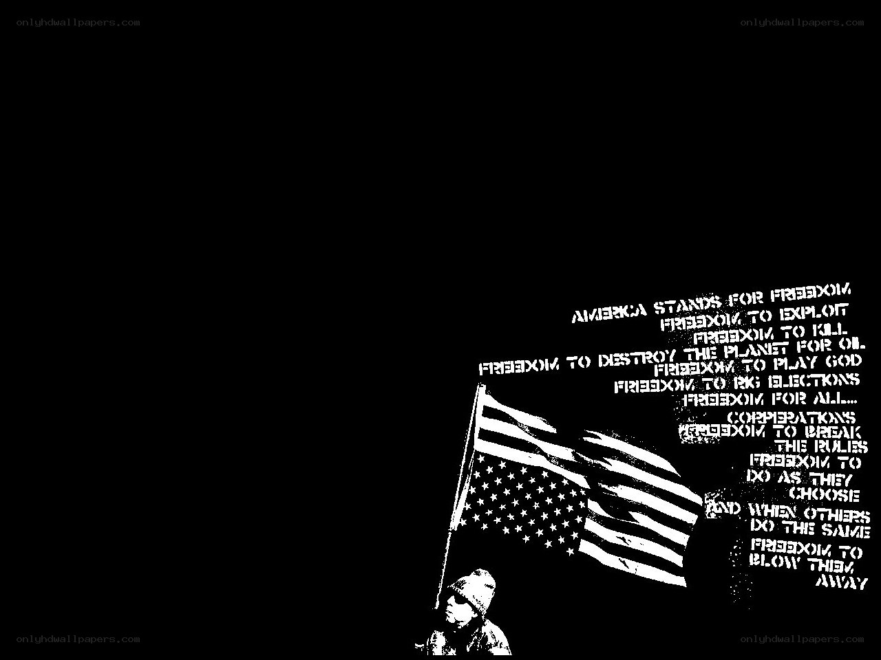 Protest against American freedom