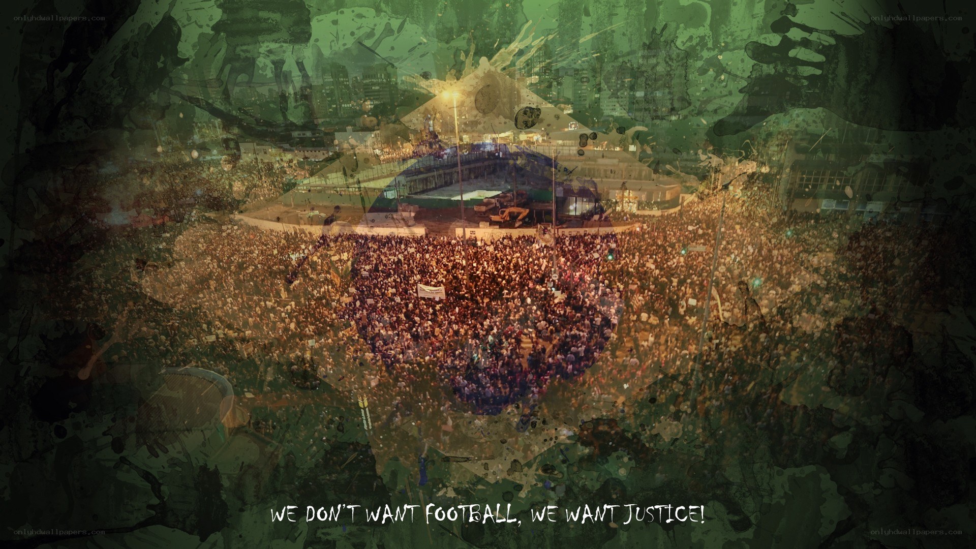 Protest against football stadium