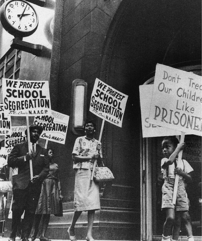 Protest against school segregation