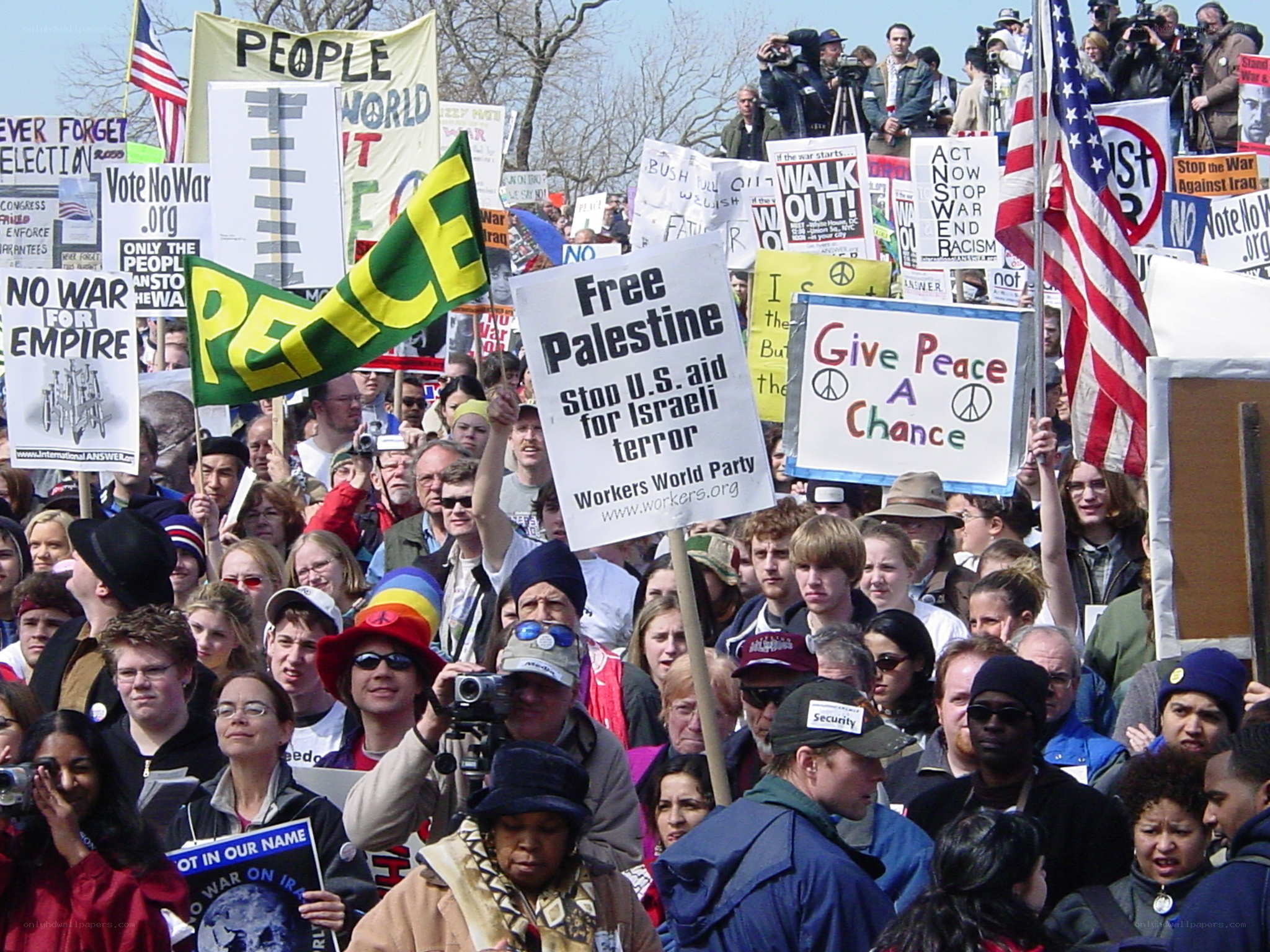 Protest against war and imperialism