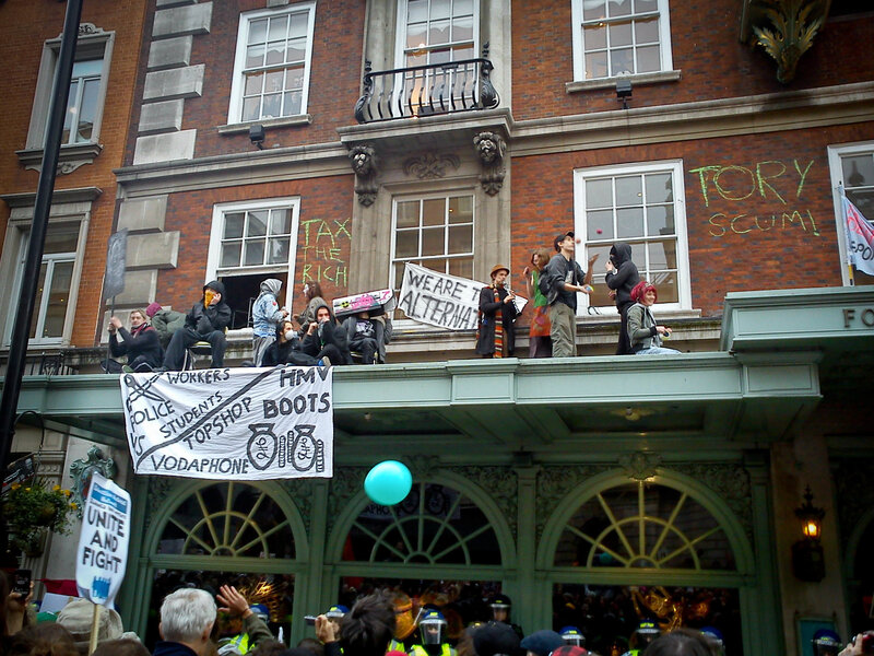 Protest at Tory HQ