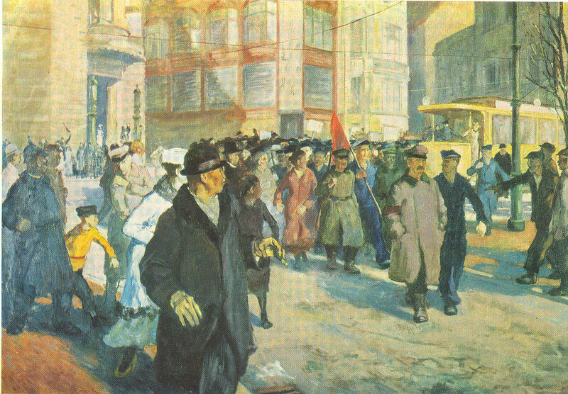 Protest march in city