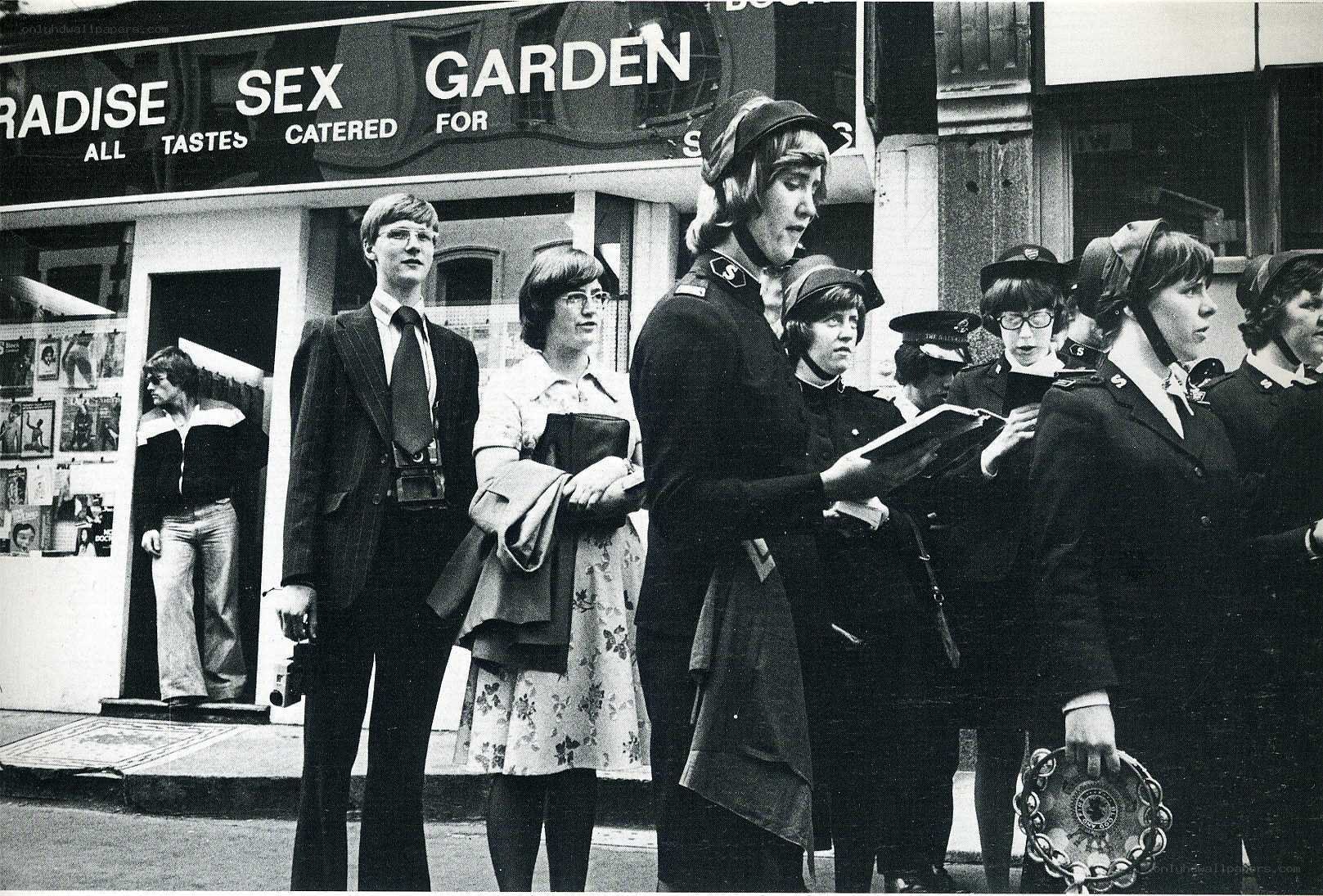 Protest outside sex shop