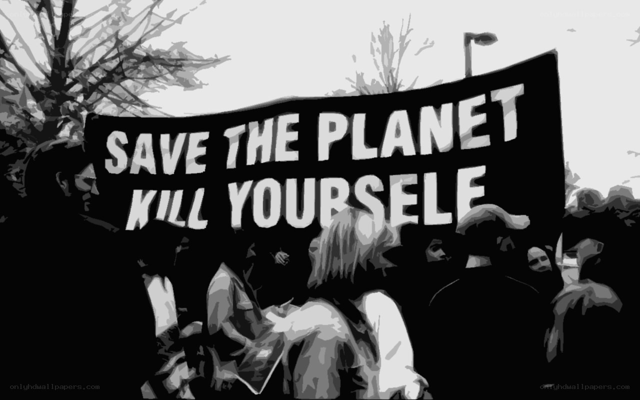 Protest sign with ironic message