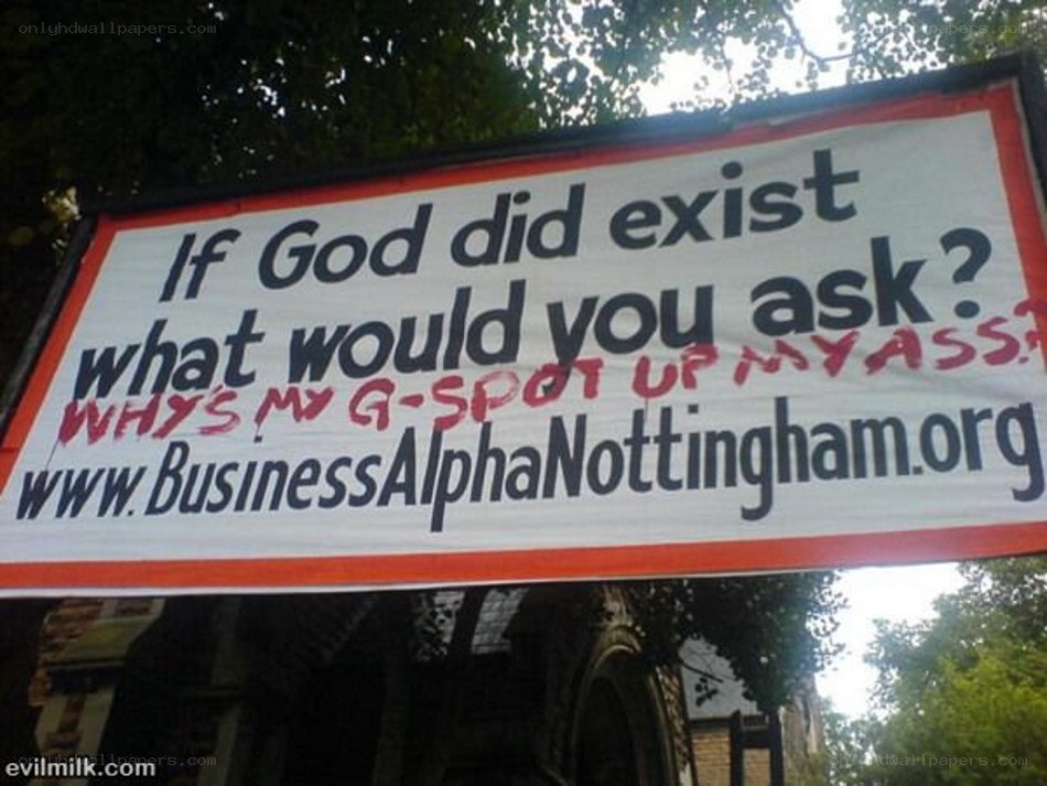 Protest sign with offensive message