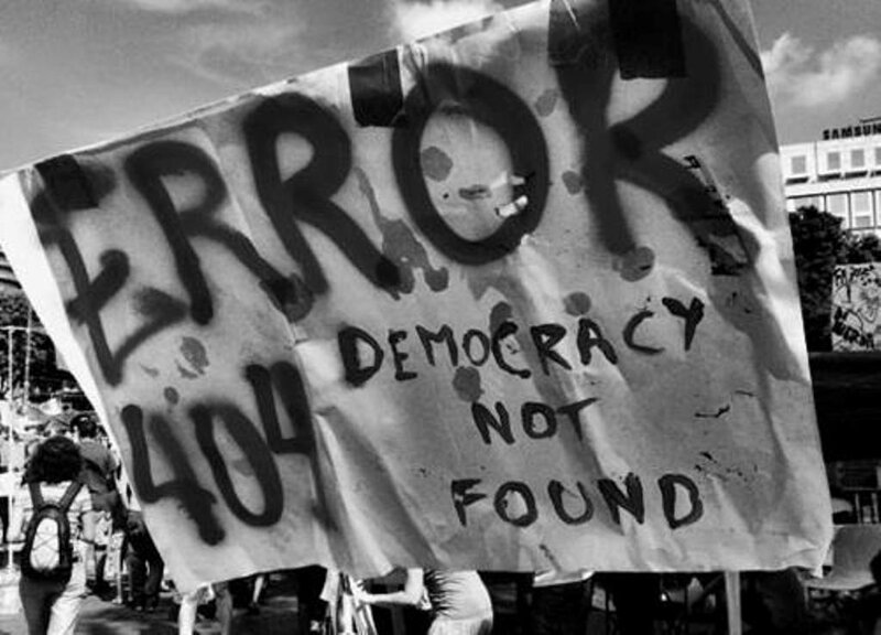 Protest Sign with Text