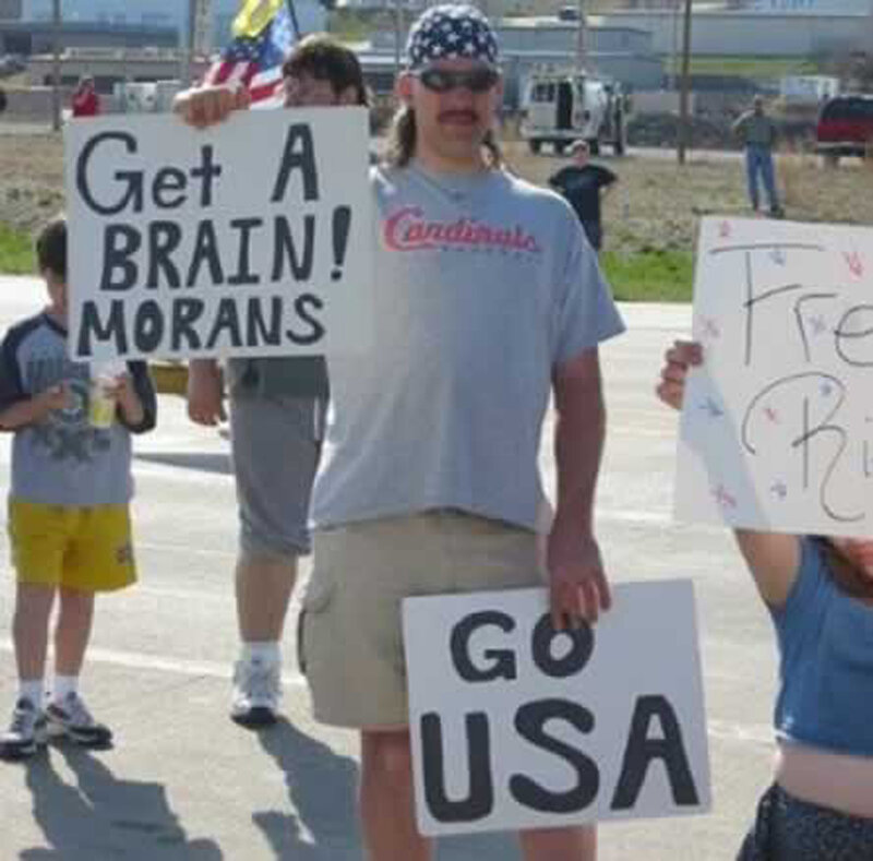 protest with signs