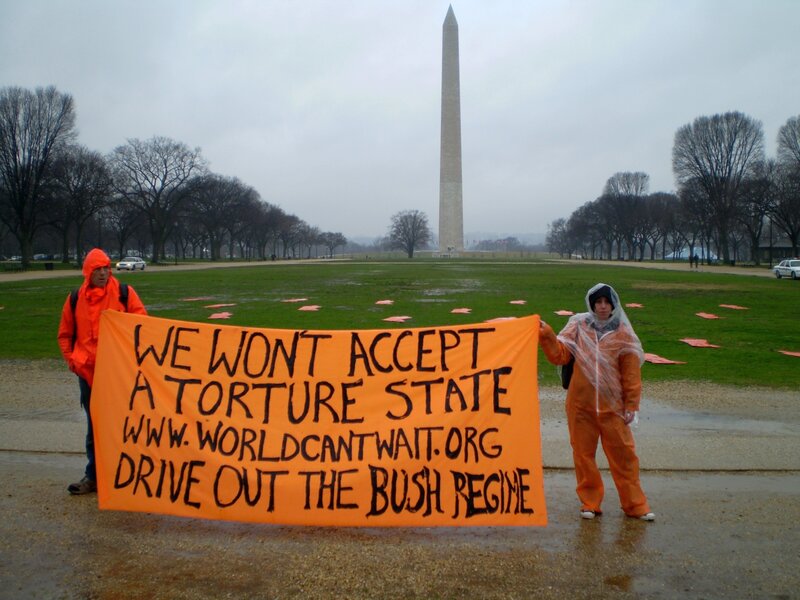 Protesters at Washington Monument