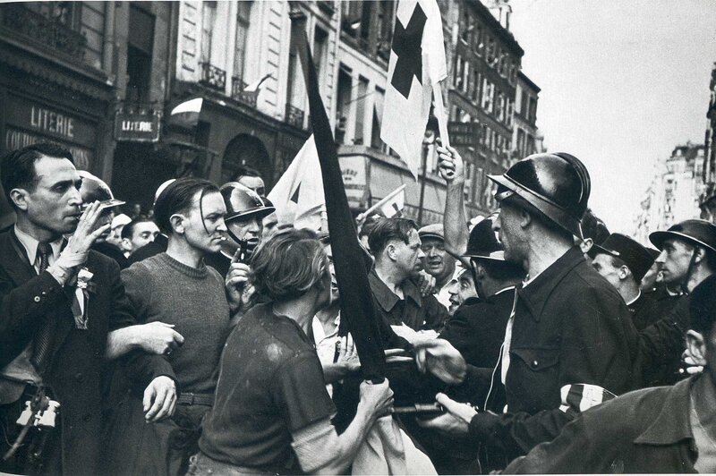 Protesters confront police on street