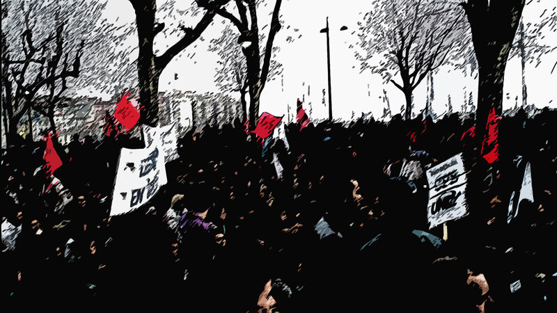 Protesters in Park