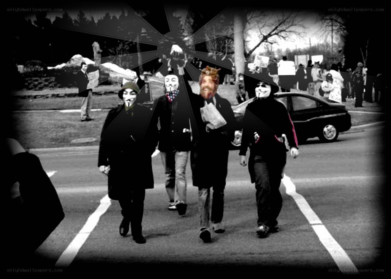 protesters with masks on street