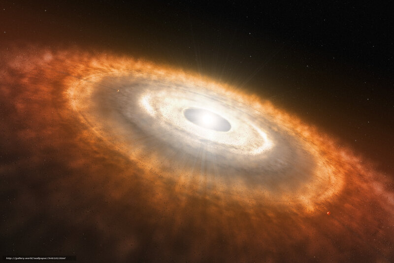 Protoplanetary disk around a star