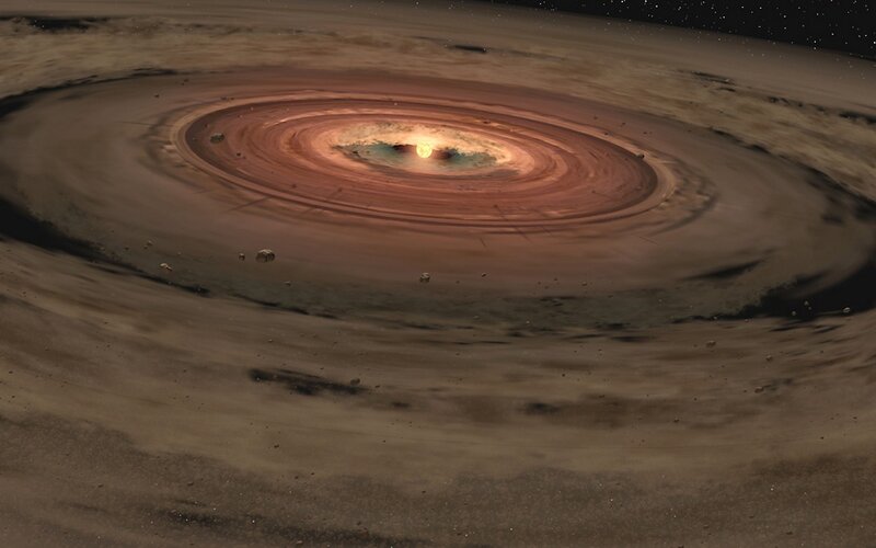 Protoplanetary Disk — Brown, Cosmic, Digital Art, Star