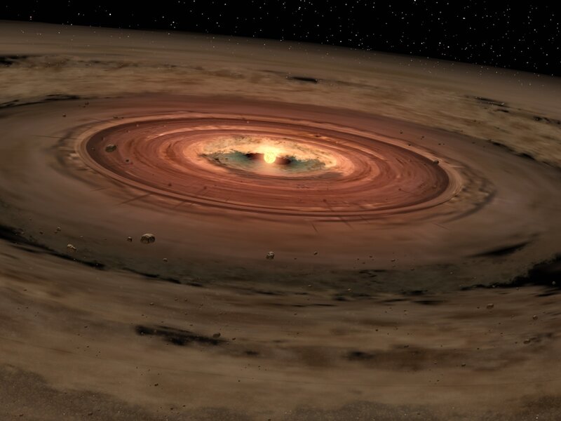 Protoplanetary Disk — Brown, Cosmic, Digital Art