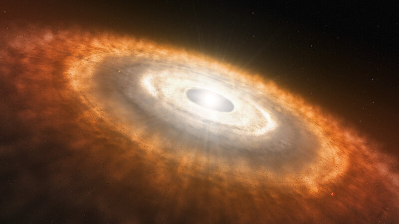 Protoplanetary Disk — Orange, Dramatic