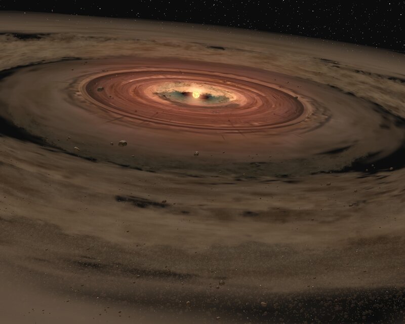 protoplanetary disk with young star