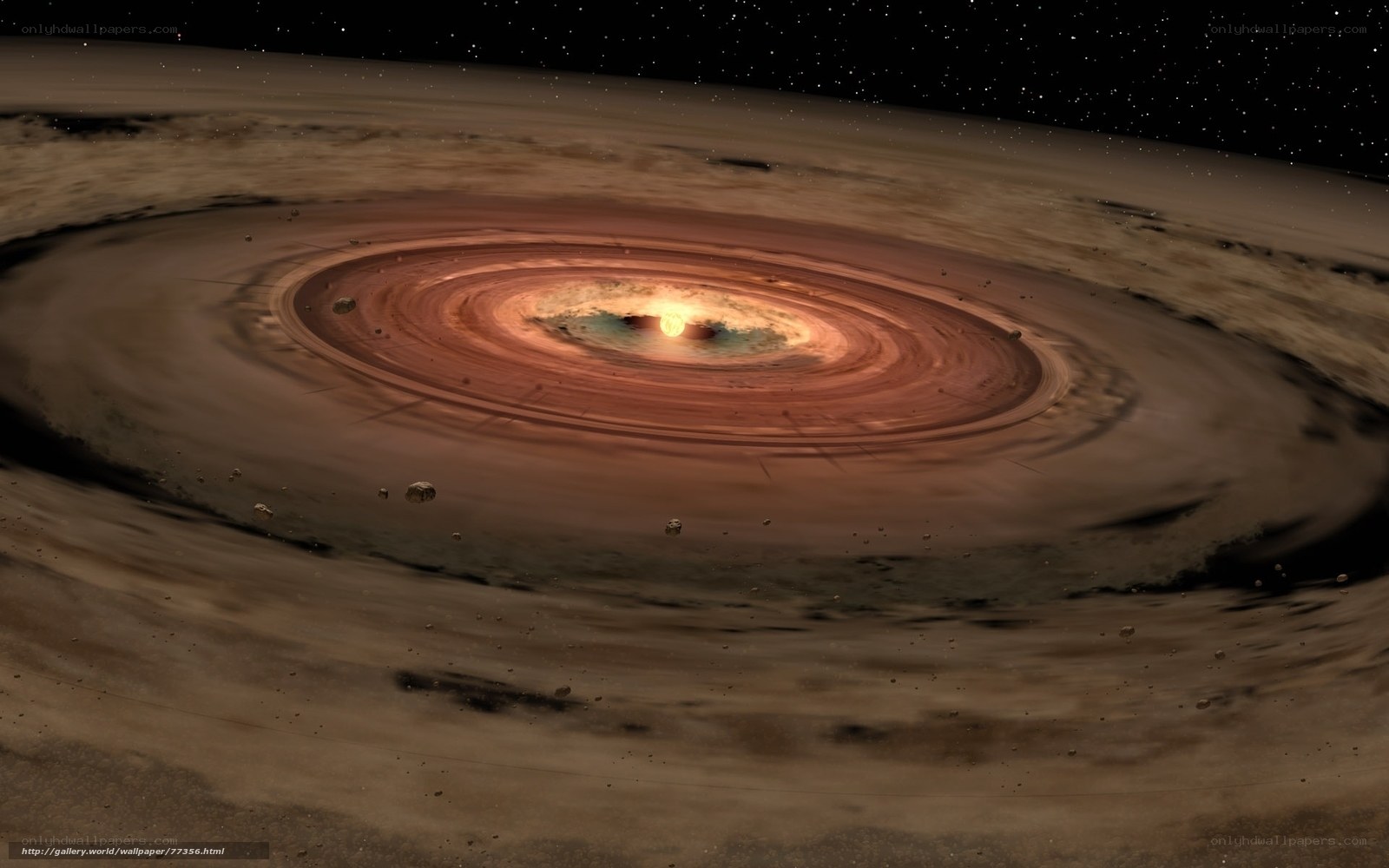 protoplanetary disk with young star
