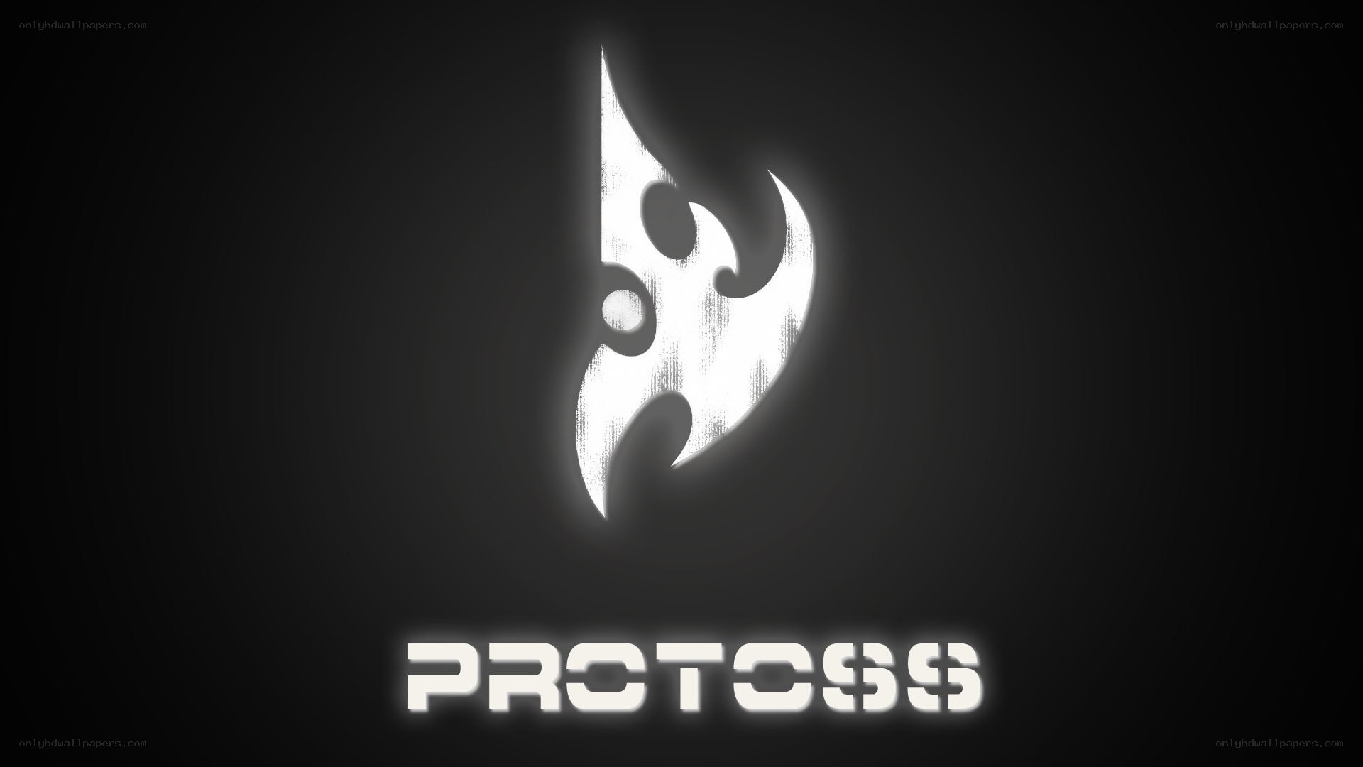 Protoss logo on dark background