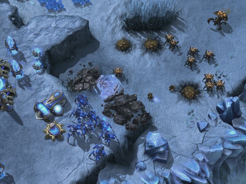 Protoss Units on Alien Terrain