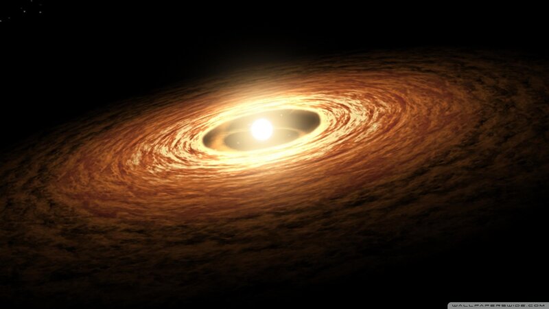 Protostar with Accretion Disk — Brown