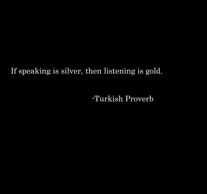proverb about listening