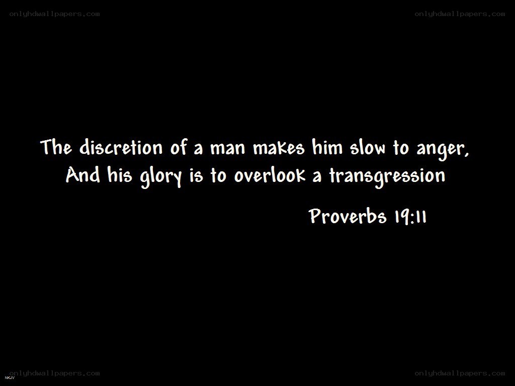 Proverbs 19:11 quote