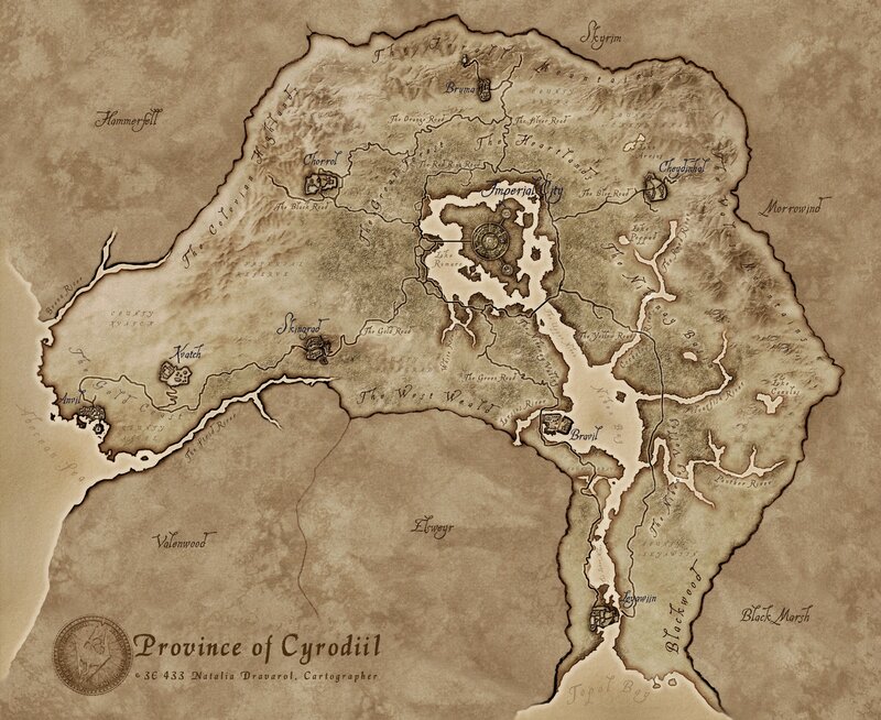 Province of Cyrodiil map