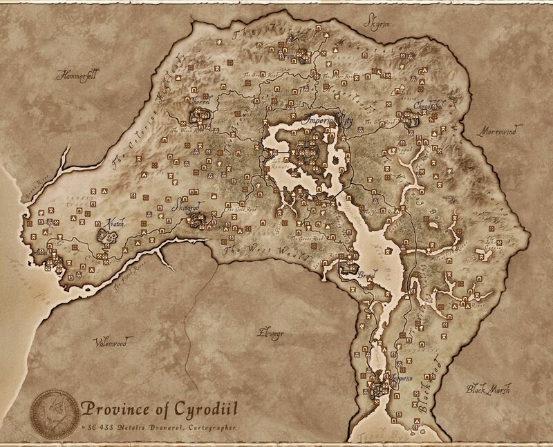 Province of Cyrodiil map