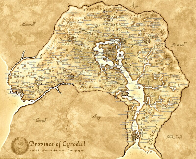 Province of Cyrodiil map