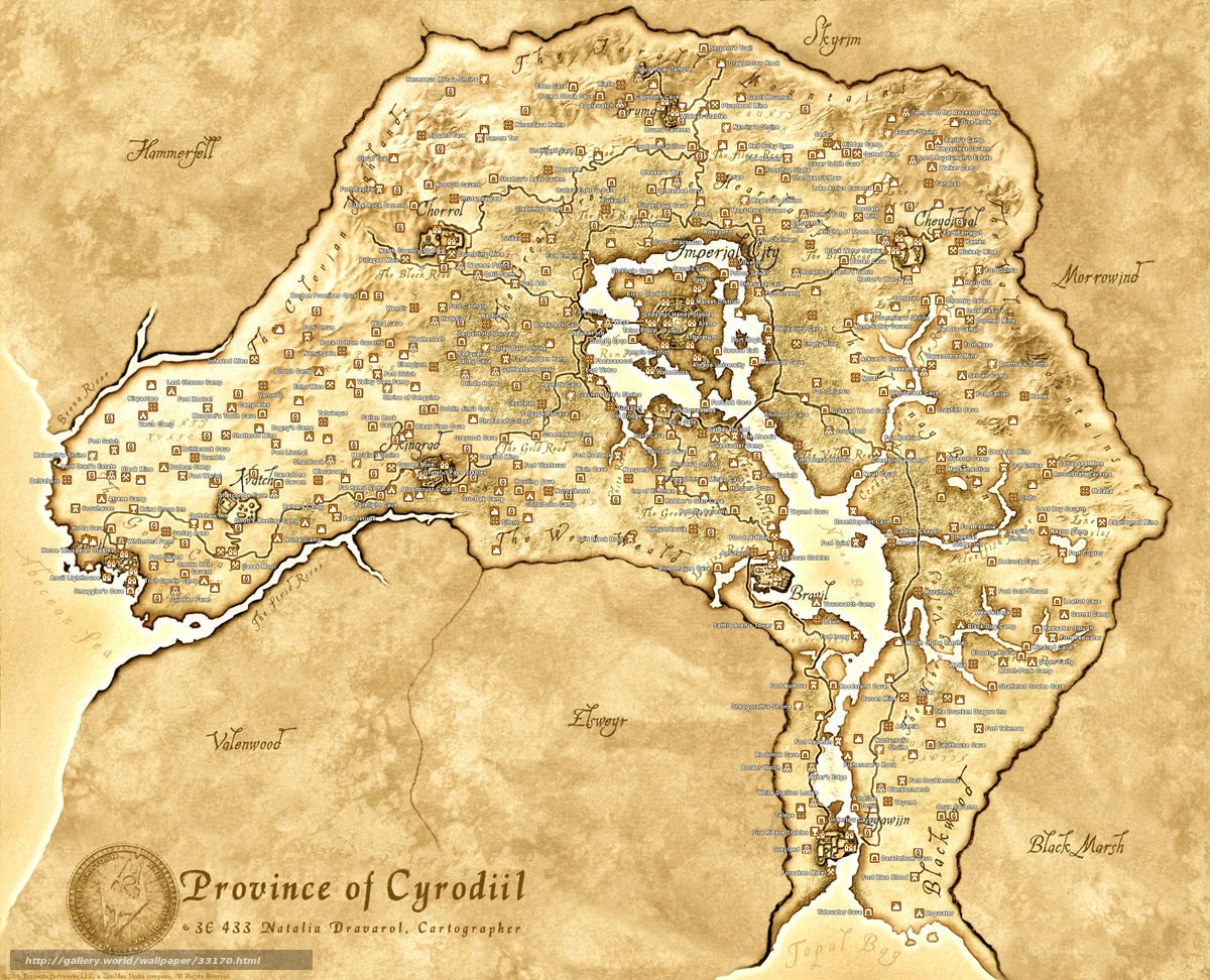 Province of Cyrodiil map
