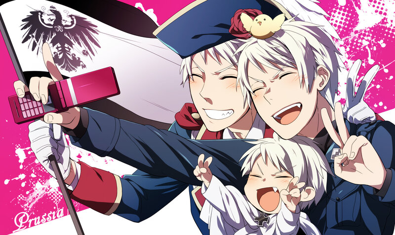 Prussia characters taking a selfie