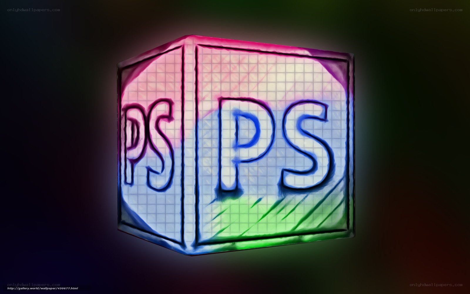 PS logo on a cube