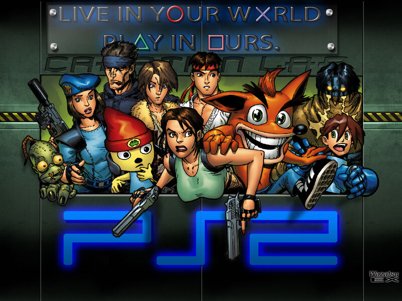 PS2 game characters collage