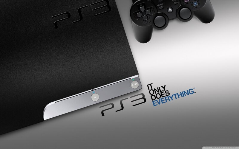 PS3 Console and Controller — Black, Minimalist