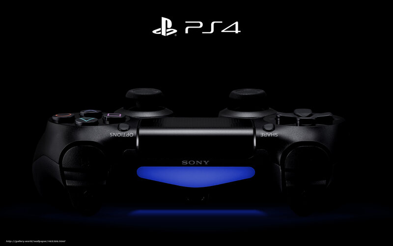 PS4 controller on black background