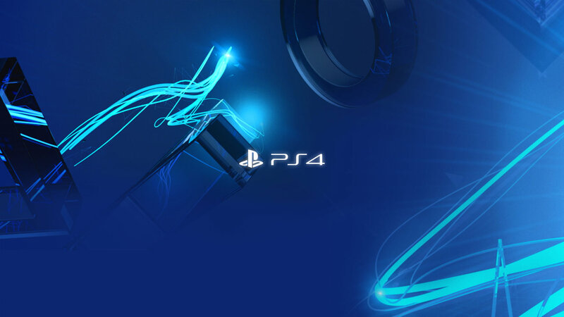 PS4 Logo with Light Trails