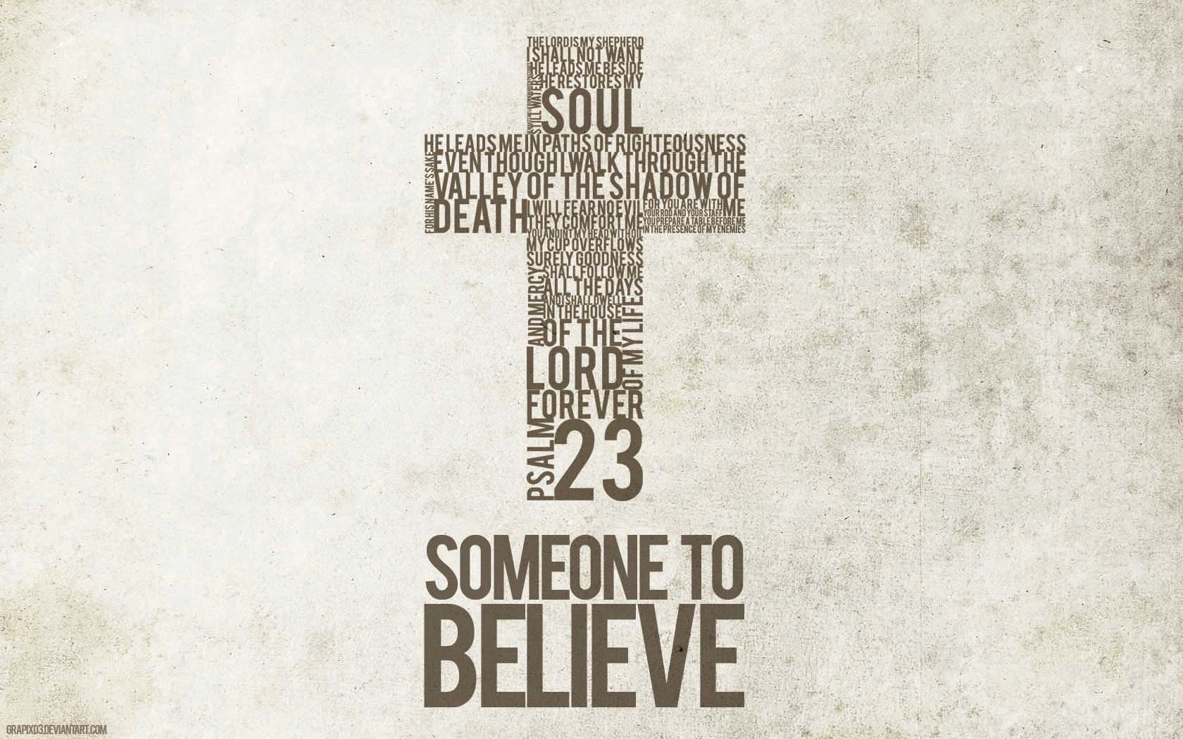 Psalm 23 cross art