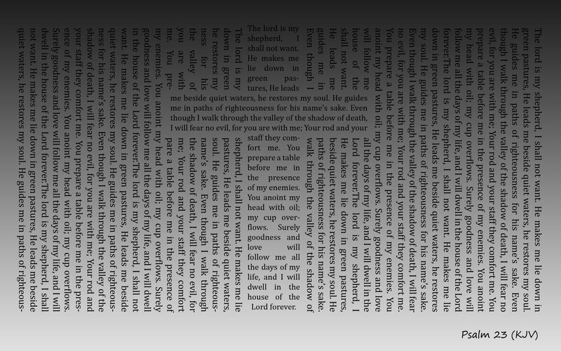 Psalm 23 text