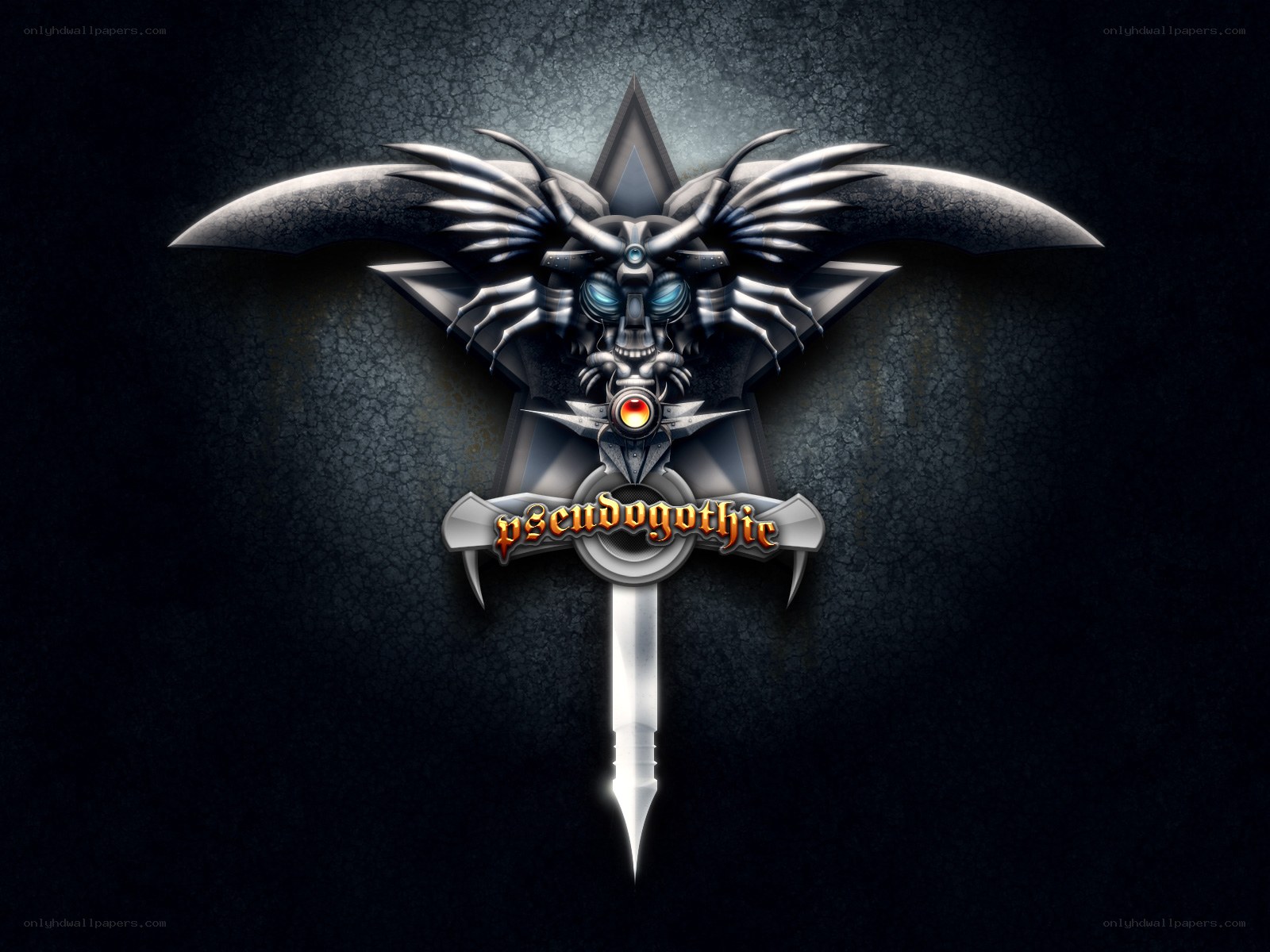 Pseudogothic logo design